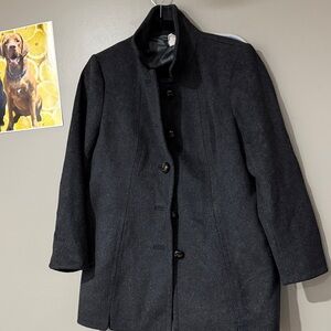 J. Crew Charcoal Button-Up Coat